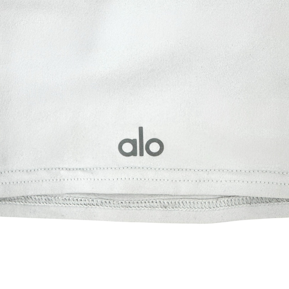 ALO Yoga Real Bra Tank - White Wide Strap V-Neck Built-In Shelf Bra Active Top - Picture 6 of 12